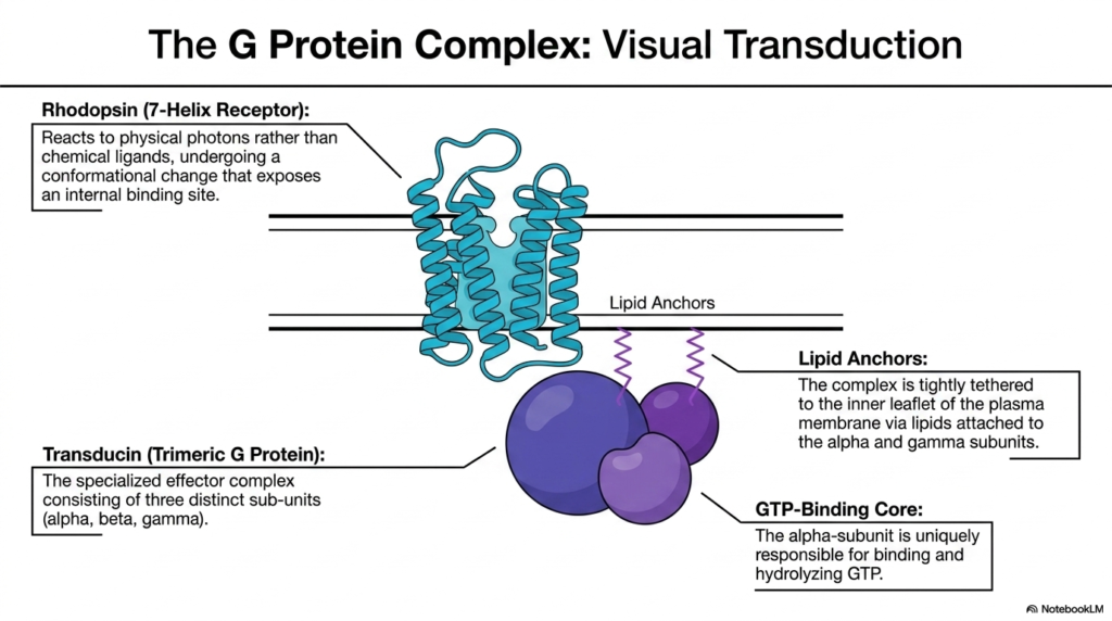 Slide 8: The G Protein Complex and Membrane Receptors in Visual Transduction