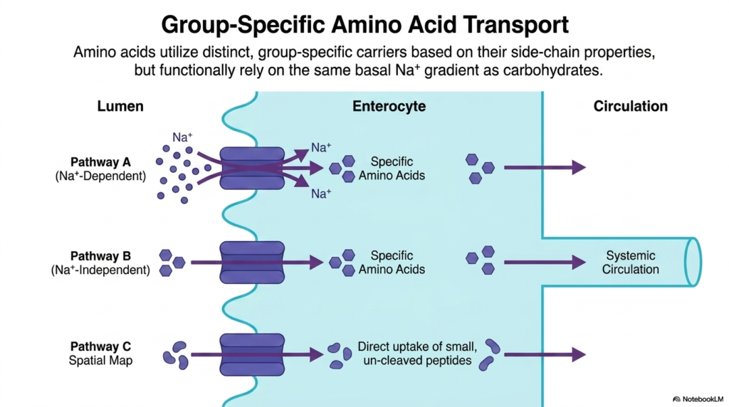 Slide 8: Group-Specific Transport in Intestinal Resorption
