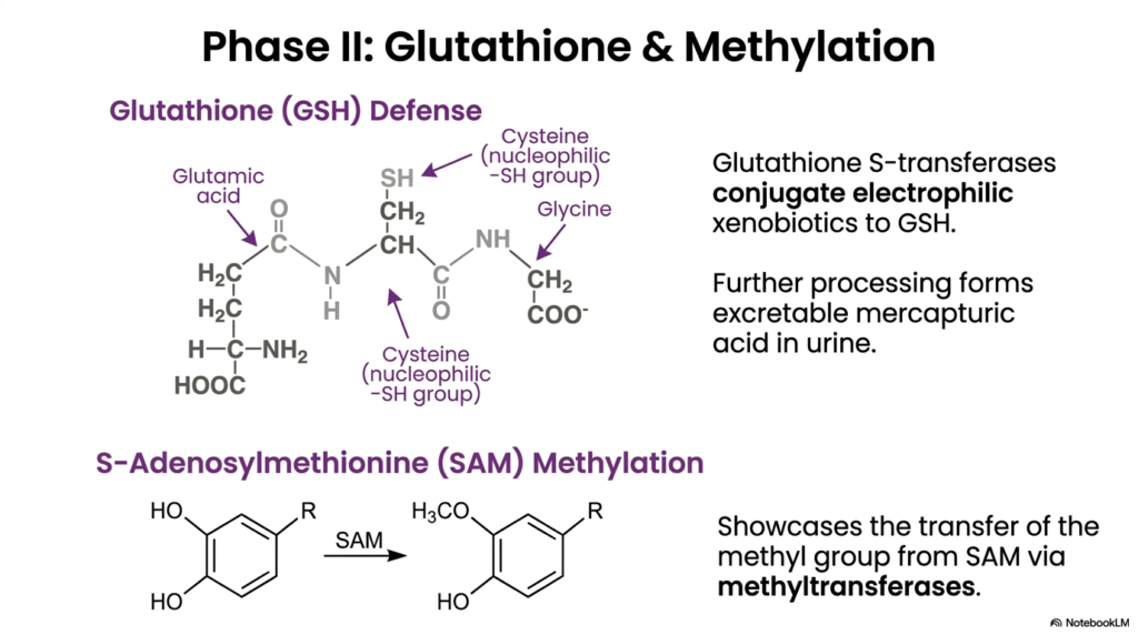 Slide 9: Xenobiotic Metabolism: Glutathione Defense and Methylation