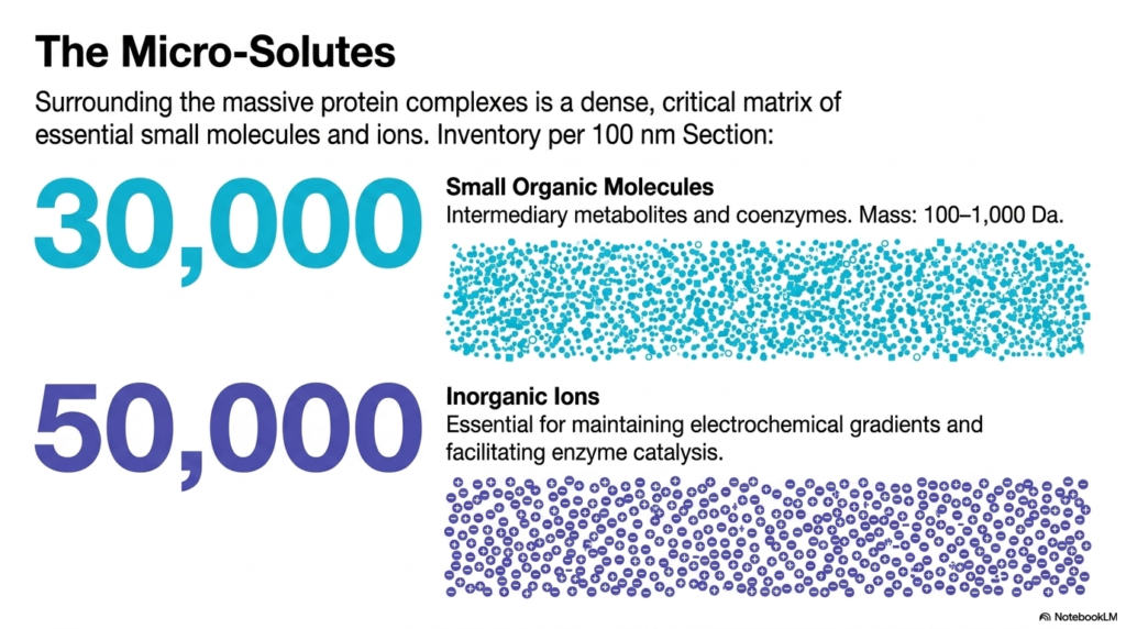 Slide 9: Bacterial Cell Structure: Micro-Solutes - How Small Molecules Power Massive Reactions