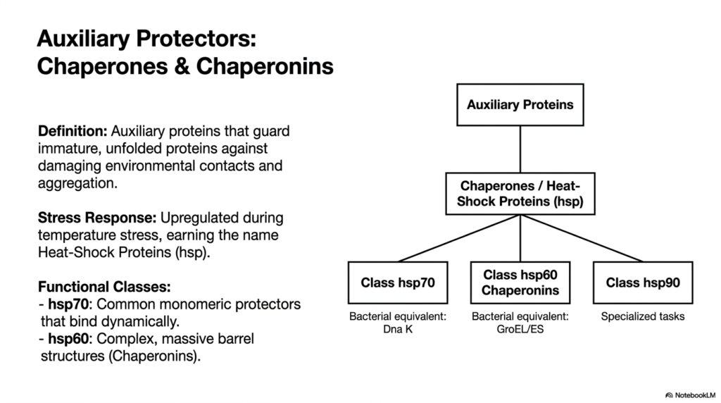 Slide 9: Auxiliary Protectors in Cytoplasmic Protein Maturation