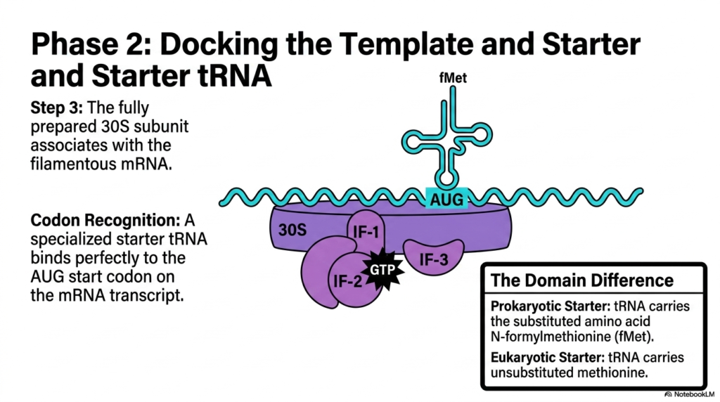 9. Protein Translation Initiation: Phase 2 - Docking the Template and Starter tRNA