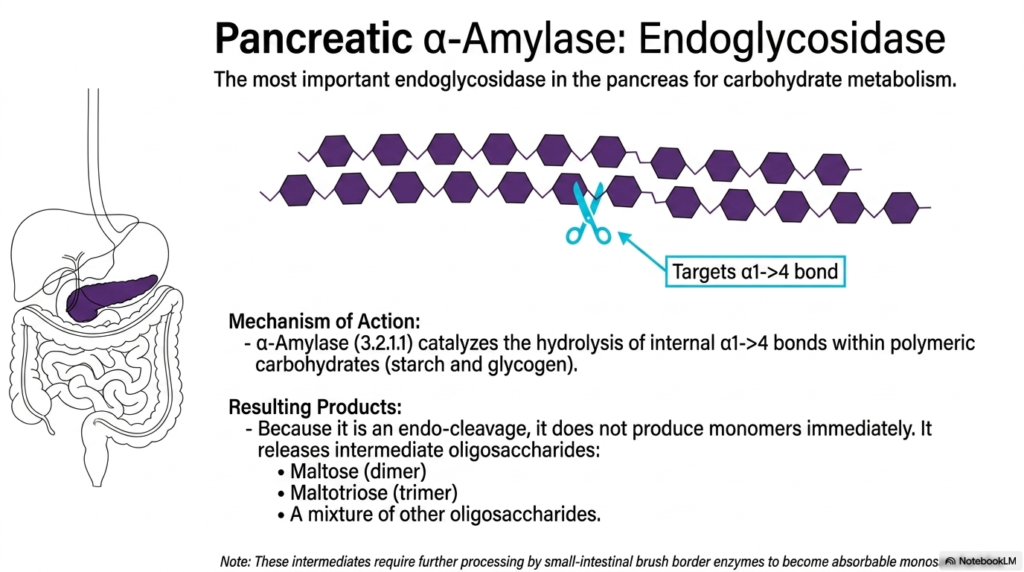 Slide 9: Carbohydrate Processing via Pancreatic Digestive Enzymes