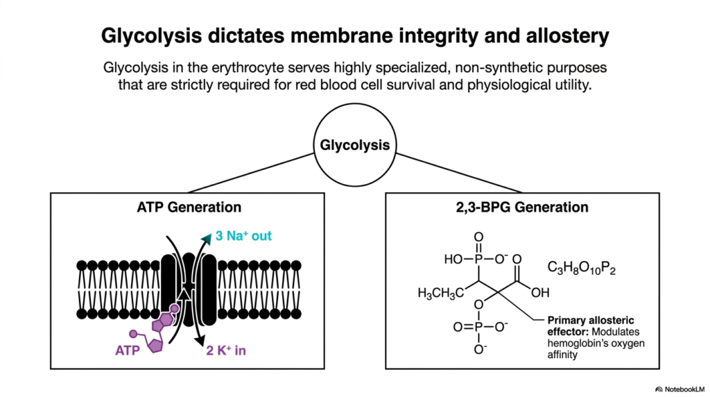 Slide 9: Erythrocyte Metabolism: Pathways and Oxidative Protection - Glycolysis: Powering the Pumps and Proteins