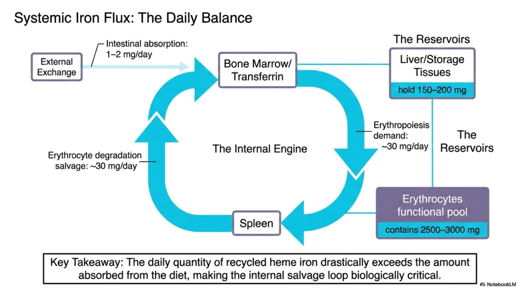 Slide 9: Systemic Flux in Iron Metabolism: Balancing the Internal Engine