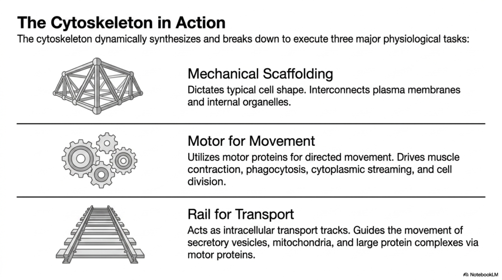 Slide 10: Eukaryotic Cytoskeleton: Executing Major Physiological Tasks