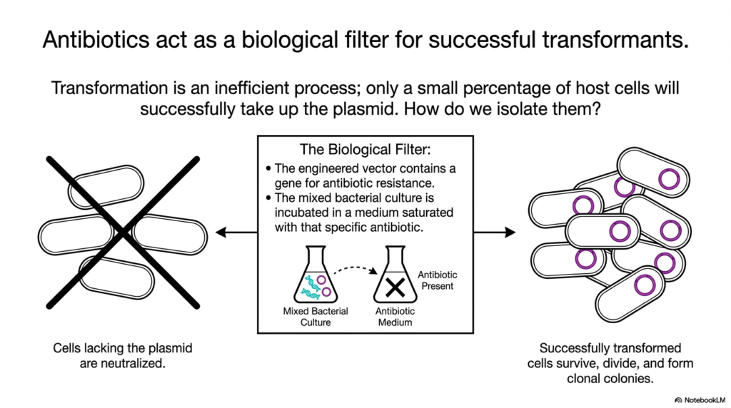 Slide 10: Antibiotic Selection in DNA Cloning: The Biological Filter