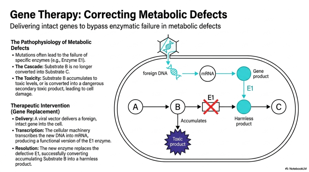 Slide 10: Genetic Engineering in Medicine: Correcting Metabolic Enzyme Deficiencies