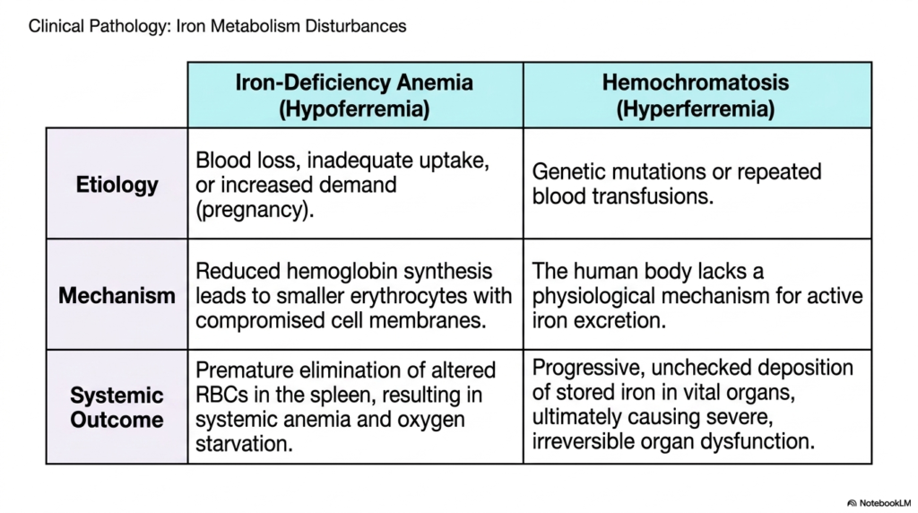 Slide 10: Clinical Pathology in Iron Metabolism: When the System Fails