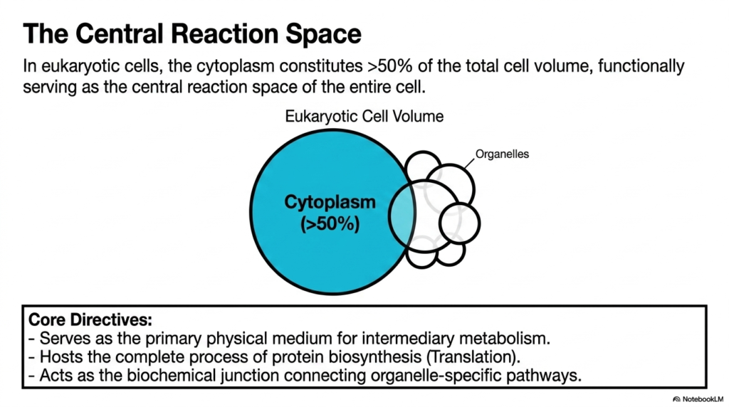 Slide 11: Bacterial Cell Structure: Central Reaction Space - How the Cytoplasm Connects Cellular Pathways