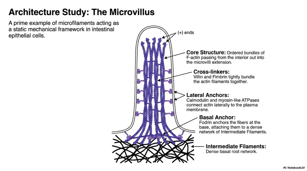 Slide 11: Eukaryotic Cytoskeleton: Architectural Study of the Microvillus
