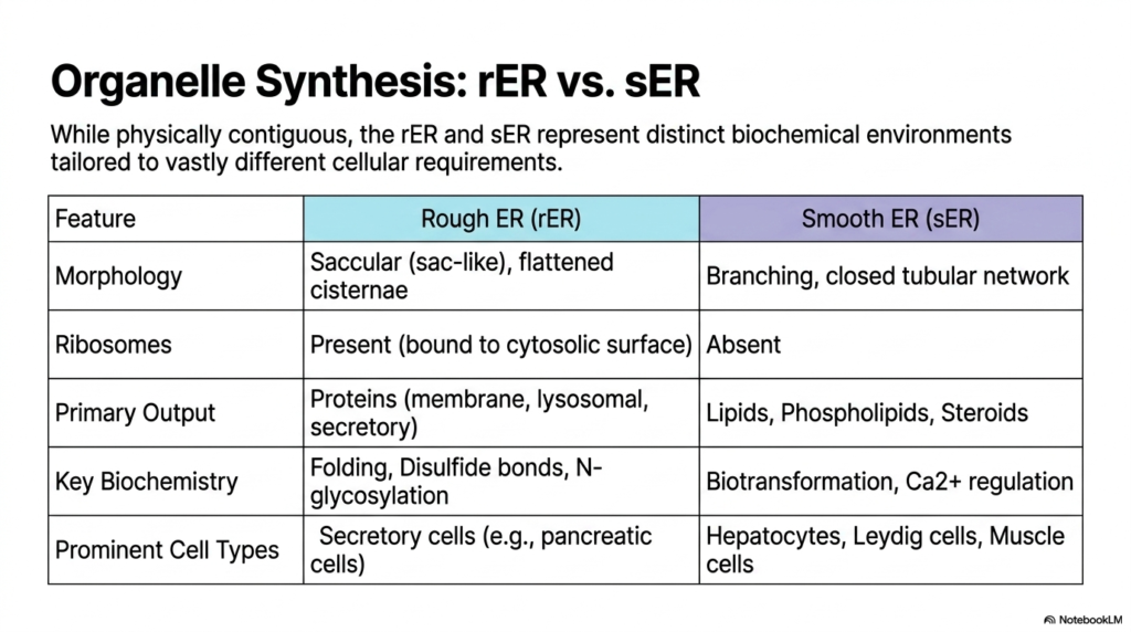 11. Organelle Synthesis Comparison of the Endoplasmic Reticulum