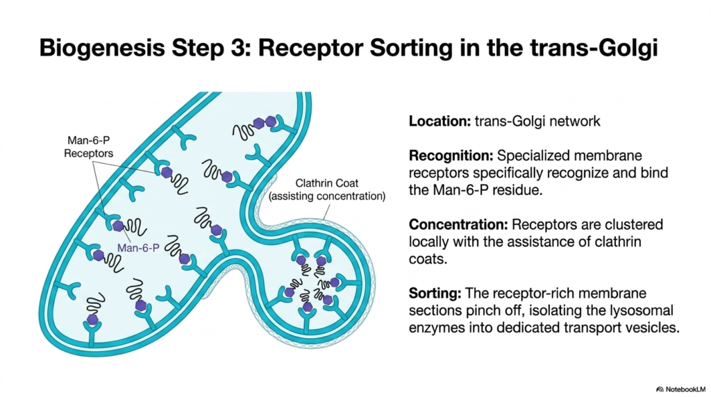 Slide 11: Receptor Sorting of Lysosomes in the trans-Golgi