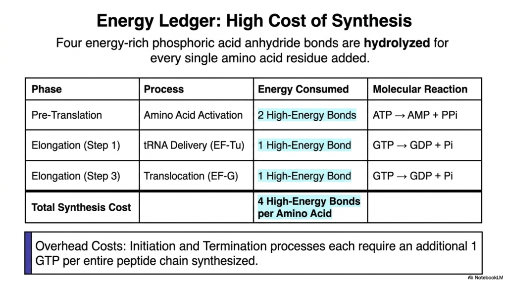 Slide 11: Translation Elongation and Termination: The High Cost of Synthesis