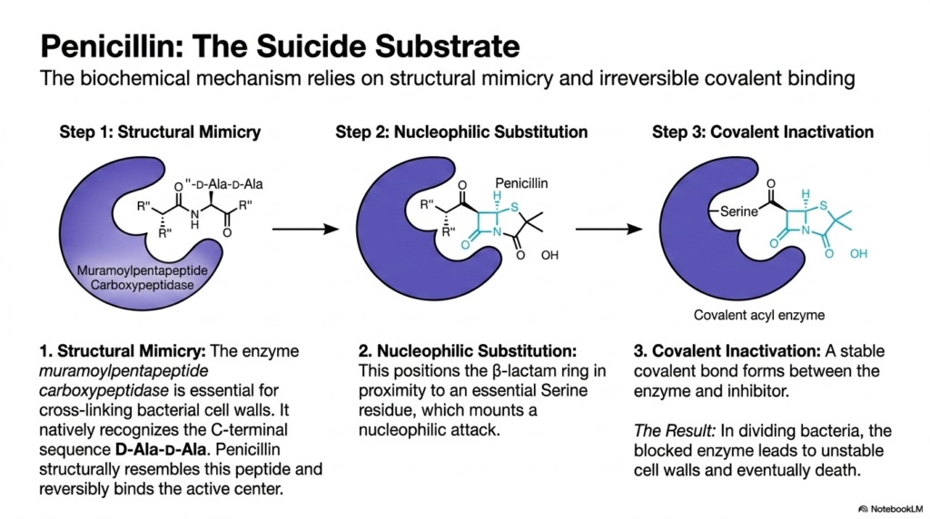 Slide 11: Antibiotics Mechanism of Action: The Suicide Substrate