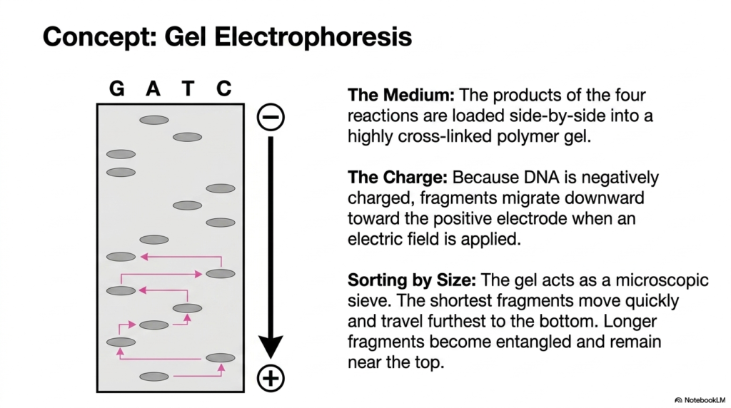 Slide 11. Electrophoresis in DNA Sequencing