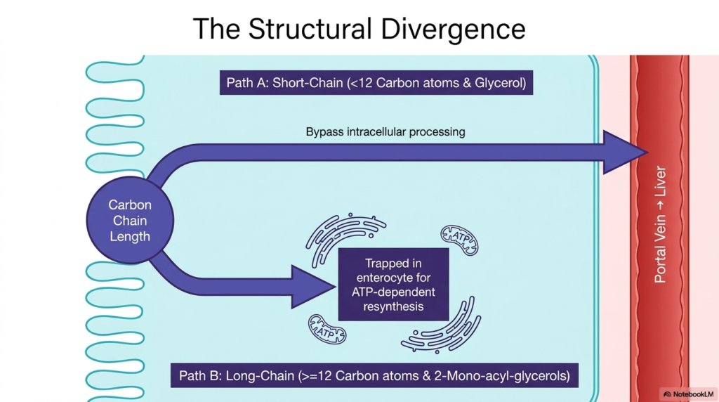 Slide 11: The Structural Divergence of Lipid Intestinal Resorption
