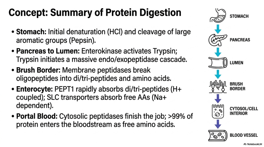 Protein Digestion: Mechanisms, Enzymes, and Absorption