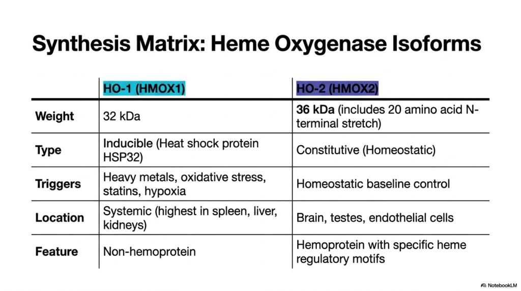 Slide 12: Isoforms of Heme Degradation: The Heme Oxygenase Matrix
