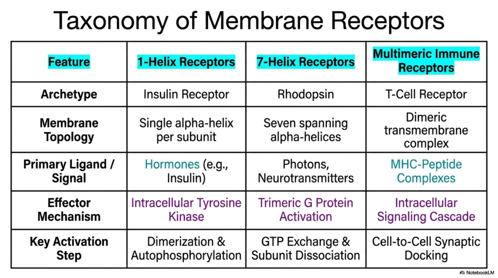 Slide 12: A Structural Taxonomy of Membrane Receptors
