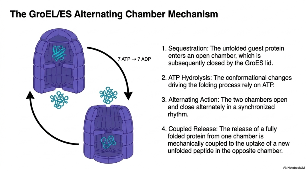 Slide 12: The Alternating Chamber Mechanism in Protein Maturation
