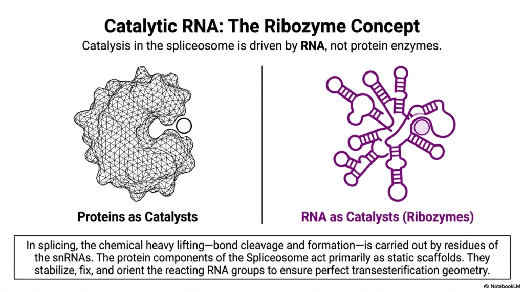 Slide 12: The Ribozyme Concept in RNA Maturation: RNA Driving Biochemical Catalysis