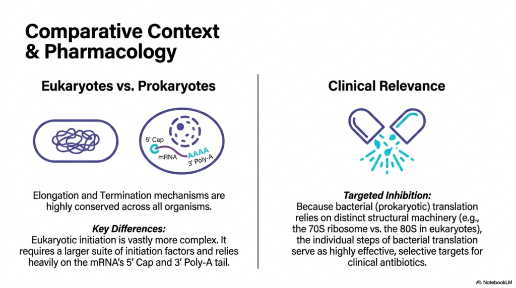 Slide 12: Translation Elongation and Termination: Comparative Context and Pharmacology