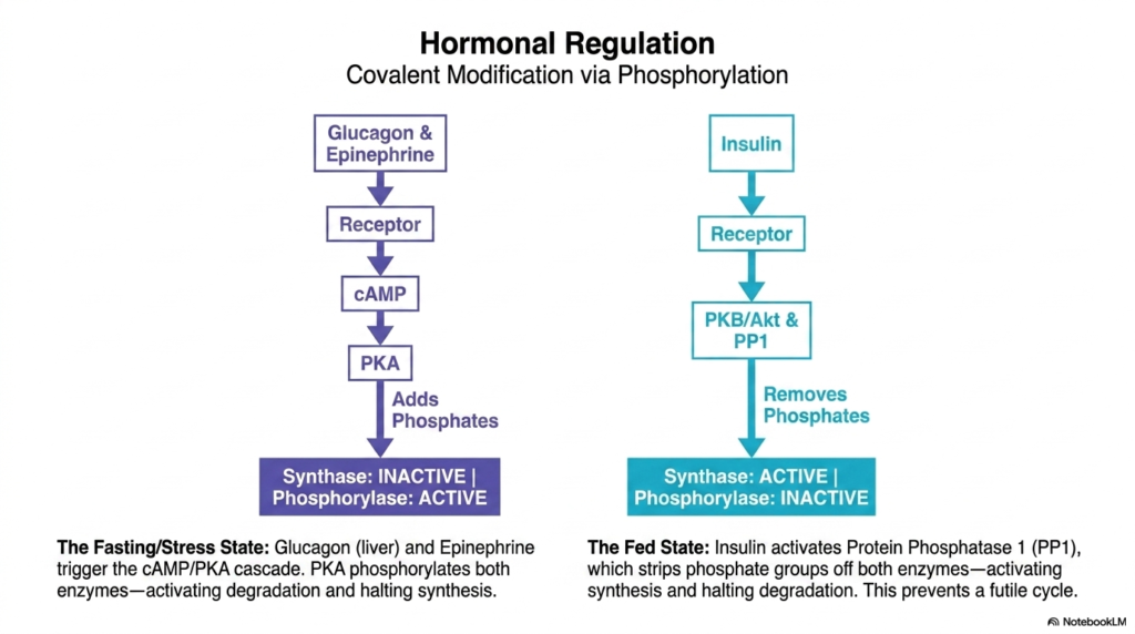 Glycogen Metabolism: Structural Principles, Pathways, and Clinical Significance