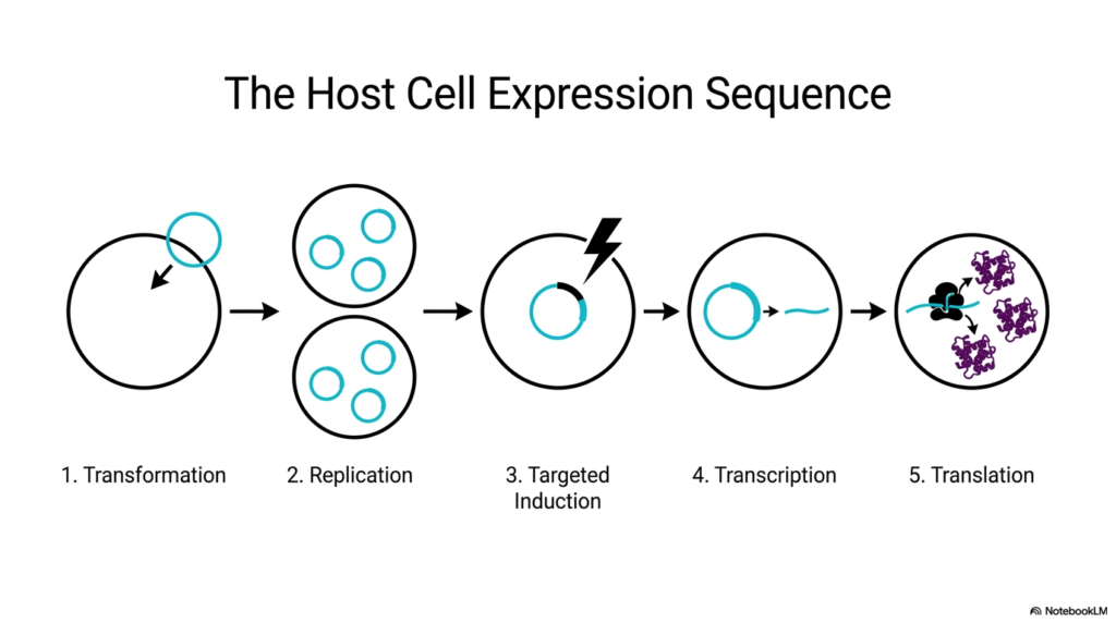 Slide 12: Host Cell Sequence: Expressing Polymerase Chain Reaction Genes