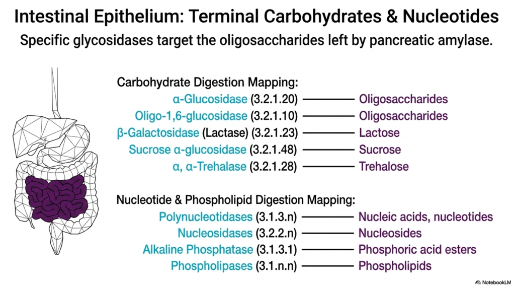 Slide 12: Terminal Carbohydrate Processing by Brush Border Digestive Enzymes
