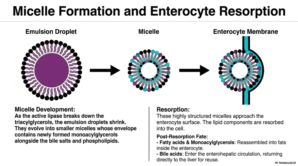 Slide 12: Completing Lipid Digestive Processes: Micelle Formation and Resorption