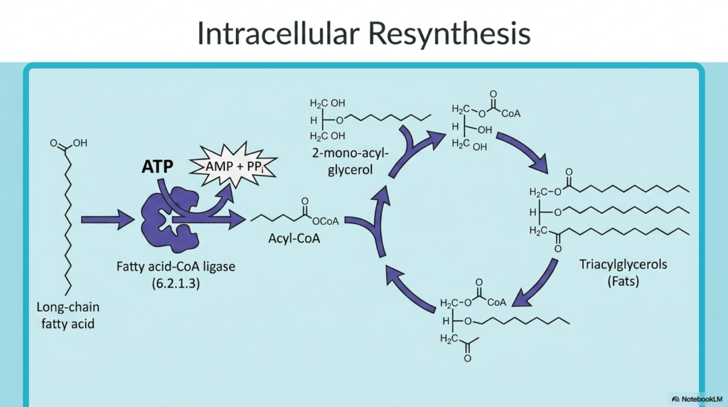 Slide 12: Intracellular Resynthesis in Lipid Intestinal Resorption