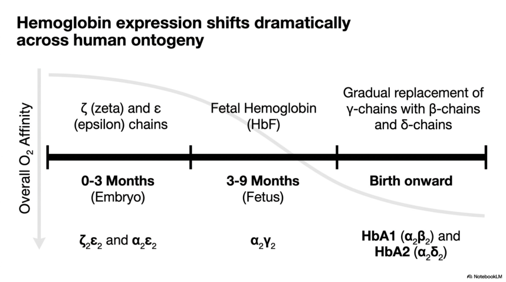 Slide 12: Hemoglobin Expression Shifts Across Human Ontogeny