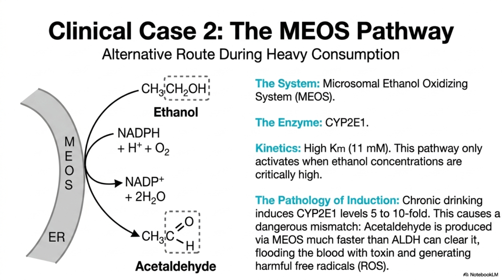 Slide 13: Xenobiotic Metabolism: The MEOS Pathway and Heavy Drinking