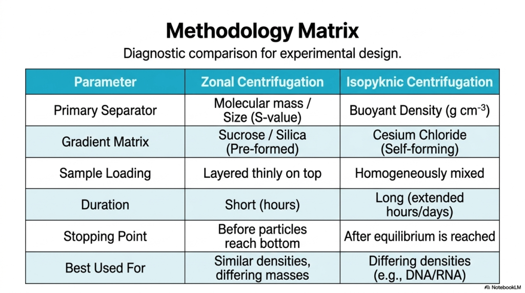 Slide 13: Methodology Matrix for Centrifugation Analysis