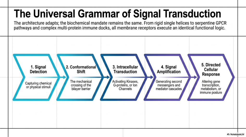 Slide 13: The Universal Grammar of Signal Transduction via Membrane Receptors