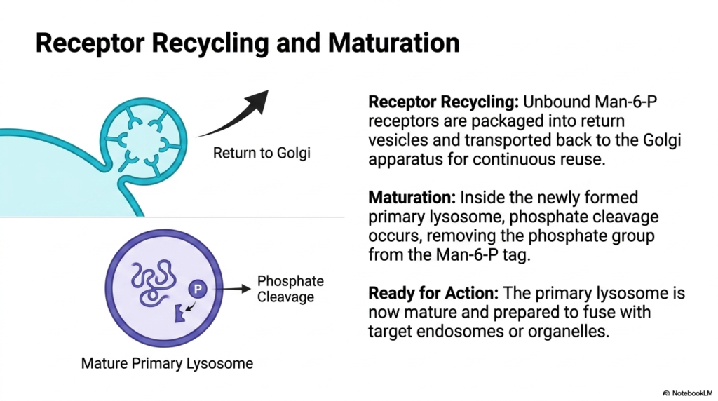 Slide 13: Receptor Recycling and Maturation of Primary Lysosomes