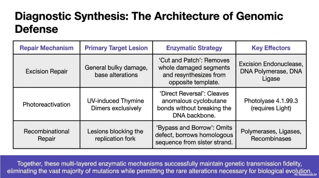 Slide 13: DNA Mutation and Repair: The Diagnostic Synthesis of Genomic Defense