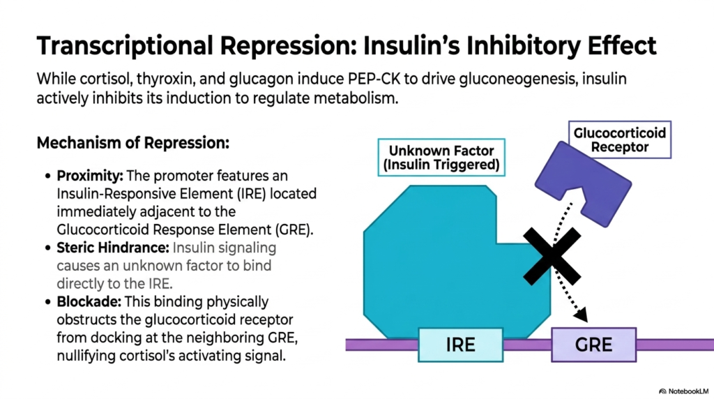 Slide 14: Repressing Eukaryotic Transcription: Insulin's Inhibitory Mechanism