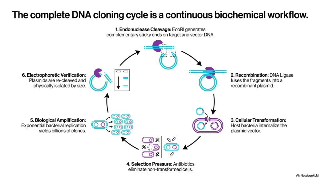 Slide 14: The DNA Cloning Cycle: A Continuous Biochemical Workflow