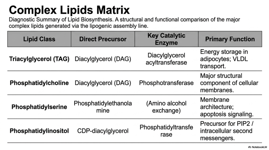 Biochemistry of Lipogenesis and Complex Lipid Synthesis