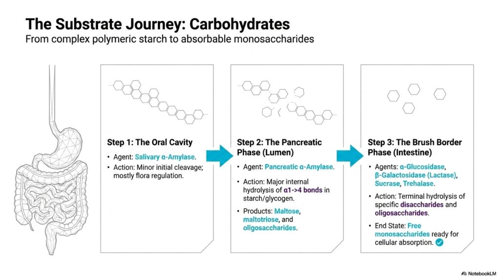 Slide 15: The Carbohydrate Journey and Digestive Enzymes