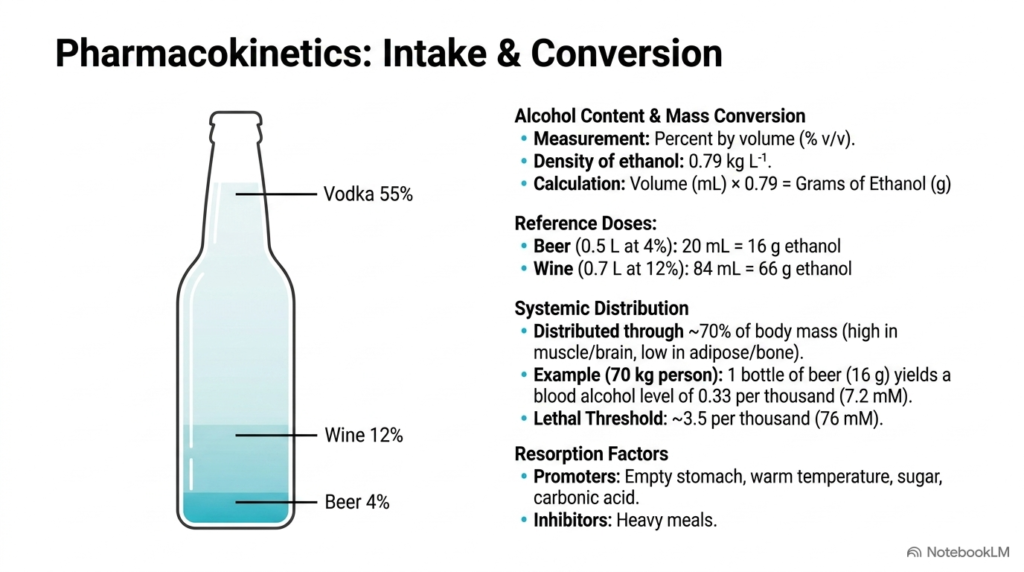 Slide 2: Pharmacokinetics and Resorption Factors in Ethanol Metabolism