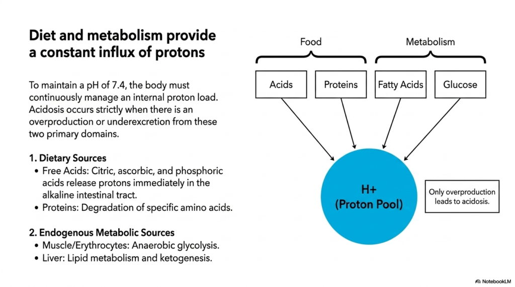 Slide 4: Metabolic Sources of Protons Influencing Acid-Base Balance