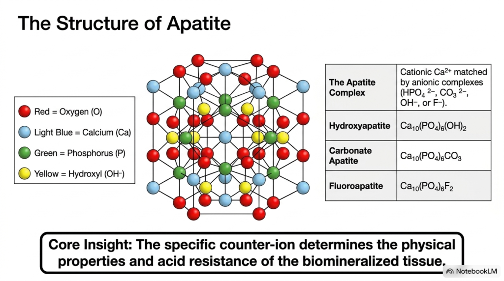 Slide 4: Apatite Crystal Structures in Bone and Teeth Biochemistry