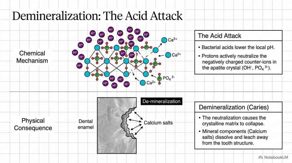 Slide 9: Acid-Driven Demineralization in Bone and Teeth Biochemistry