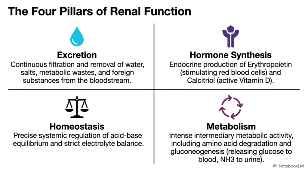 Slide 02: The Four Pillars of Renal Biochemistry and Systemic Function
