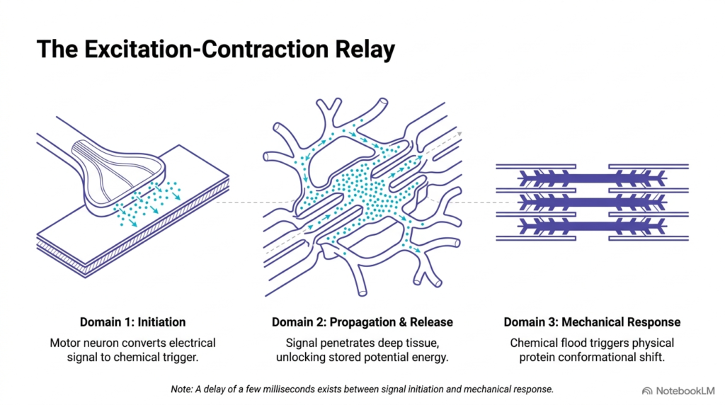 Slide 02: The Excitation-Contraction Relay in Muscle Contraction Control