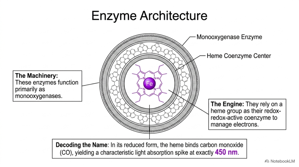 Slide 3: Structural Architecture of the Cytochrome P450 Enzyme