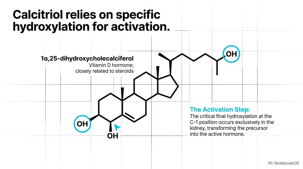 Slide 3: Structural Activation of Calcitriol Among Renal Hormones